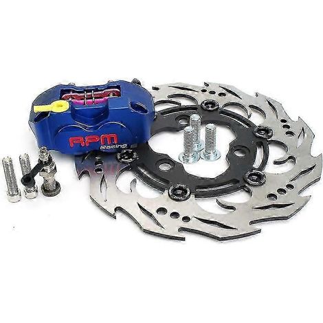 Frein Rpm, étrier 82 mm, disque 70 mm à 3 trous, montage radial, 4 pistons, pour vélo électrique Aerox Nitro BWS 100 Jog 50 (bleu)