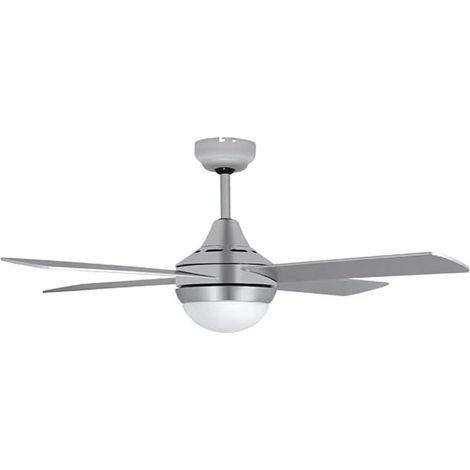 Ventilatore da soffitto Orbegozo da 120 cm, colore argento, con LED, telecomando, 3 velocità, 60 W. (1/2)