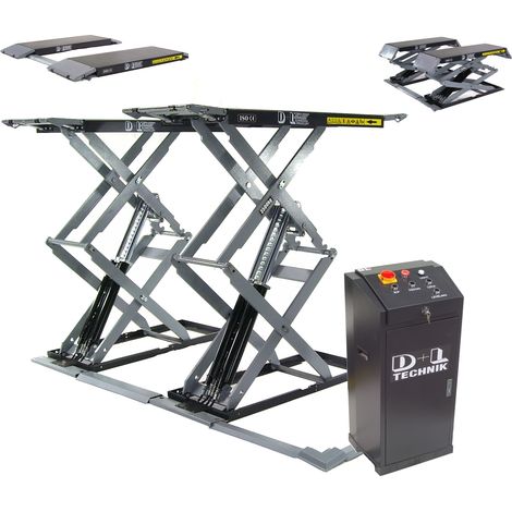 XXL Scherenhebebühne 3500 kg Hubhöhe 1900mm Doppel Überflur Hebebühne 3.5t 06302