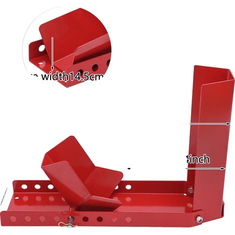 Support de roue de moto, conception ultra-stable, haute capacité de charge, Rouge (1/2)