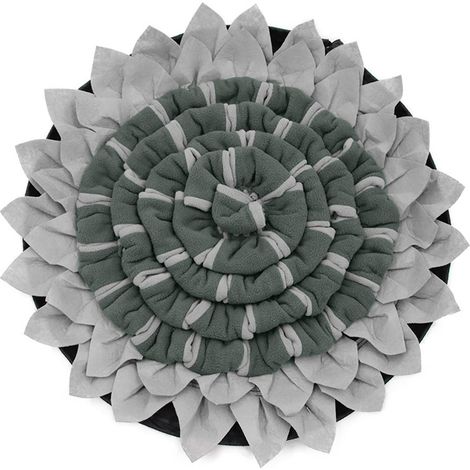 Alfombra olfativa para perros, juegos de inteligencia canina, entrenamiento de alimentación lenta para cachorros, plegable y lavable (5050 cm, gris) (1/5)