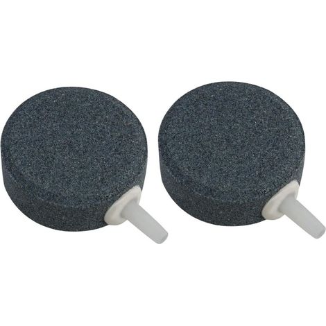Diffuseur de Pierre d'air pour Aquarium Oxygène, 4 cm, 2 Pierres à Air Rondes, Barboteur d'Oxygène Haute Durabilité, pour Aquariums d'eau Douce, Salée et Hydroponique,bulleur Aquarium