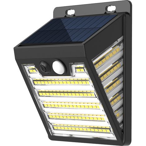 Lampes solaires d'extérieur avec capteur de mouvement - Lumière solaire extérieure pour jardin, garage, patio,cour - Éclairage mural étanche à énergie (1/5)