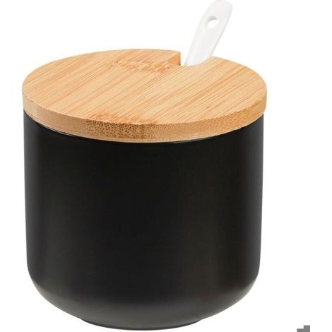 250ml Céramique Sucrier Rond Seasoning Containers Pot à épices Sel Spice Jar Condiments boîte avec Cuillère ,bocaux et boîtes (1/5)