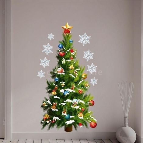 Stickers muraux sapin de Noël amovibles pour la décoration des fenêtres de la maison (1/5)