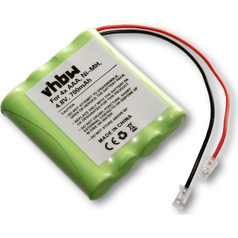 vhbw Batterie pack de 4x micro AAA pour divers appareils (700mAh, 4,8V, NiMH)