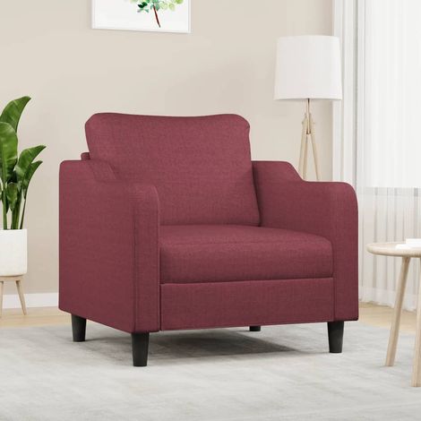 Fauteuil Rouge bordeaux 60 cm Tissu (1/5)