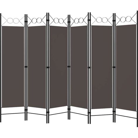 Paravent Cloison de séparation 6 panneaux, Pour Jardin, Balcon, Terrasse Anthracite 240x180 cm OIB2258E (1/5)
