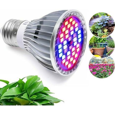 30W 40LED Élèvent La Lumière Ampoule - à Spectre Complet E27 LED Eclairage horticole Plante Ampoule pour,7 Longueur d'Onde -Applicable à Les Plantes D'intérieur , Jardins , Aquarium ,Serre Hydroponiqu (1/4)