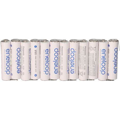 eneloop Akkupack 14,4V / 800mAh F1x12 Reihe mit Lötfahne Zelle AAA (1/5)