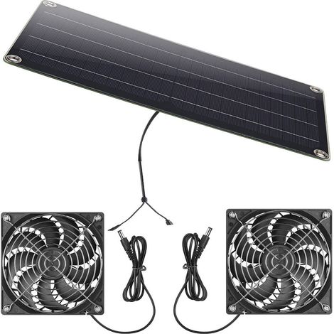 Solar-Fensterventilator, 12 V, 10 W, effizient, einfache Installation, Solarpanel-Lüfter-Set, kraftvoller Wind für Schuppen