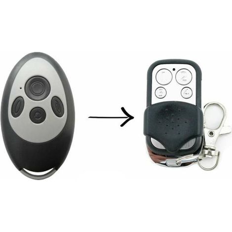 Télécommande - 433,92 MHz - 4 Boutons - Code Par Saut - Compatible Seip TM60 TM80 TS75 TS100 SKR433-1 SKRJ433 - 1 Pièce (1/2)