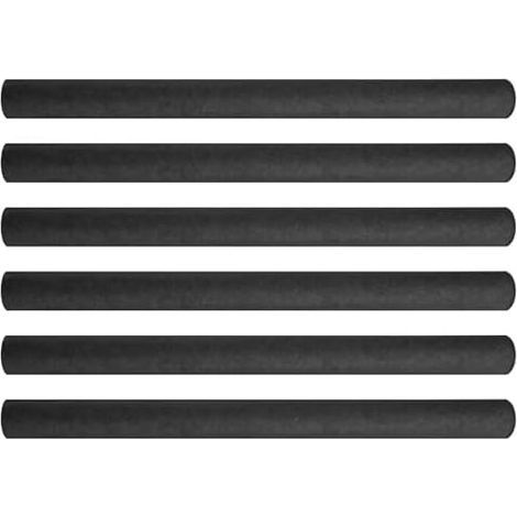Set of 6 foam protective pads for trampoline poles - heavy-duty protective sleeves, black (1/5)