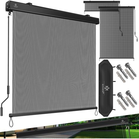 KESSER® Tenda verticale, manovella - 200 x 250 cm, Trasparente / antracite (1/5)