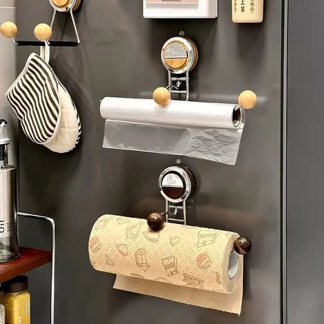 Porte-Rouleau de Cuisine en Acier Inoxydable, Fixation Murale
