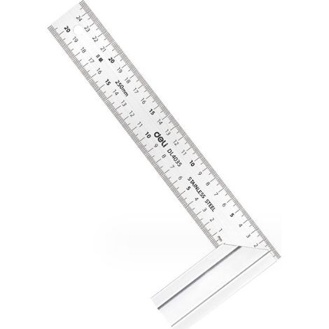 Règle Carrée - Acier Inoxydable 250 mm - Double Échelle Laser - Base Alliage Aluminium - Précision Professionnelle - 1 Pièce (1/5)