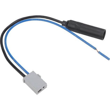 Jeffergarden Câble d'antenne de voiture, adaptateur radio FM mâle 2P en ABS parfaitement adapté, performances stables pour modification