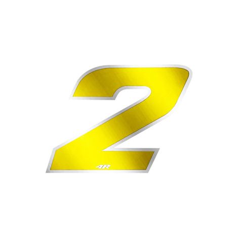 Numeri Gara Anodizzati 27 x 37 mm - Numeri: 2 - Colore: GIALLO