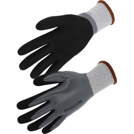 10 Guanti Pehd. Taglio D. Rivestimento Nitrile Doppio Strato. T.11