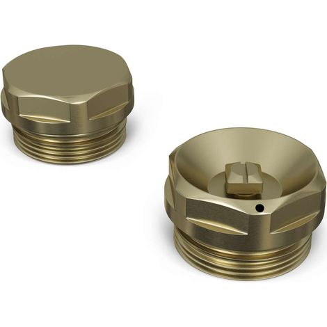 Talus - Radiator Bleed Valve & Blanking Plug Brushed Brass