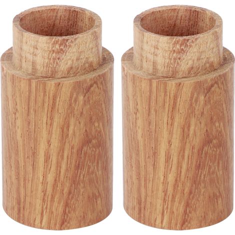 Lot de 10 boîtes cylindriques en bois pour huiles essentielles, flacons de rangement et étuis de transport (diamètre extérieur : 2,9 cm). (1/5)