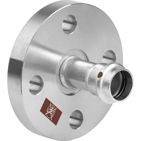 Viega Transición de brida Temponox, DN 32, d 35mm, n 4 acero inoxidable Modelo 1759, 811136