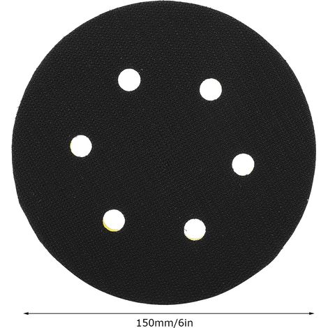Plateau de ponceuse rond à 6 trous de 6 pouces (1/4)