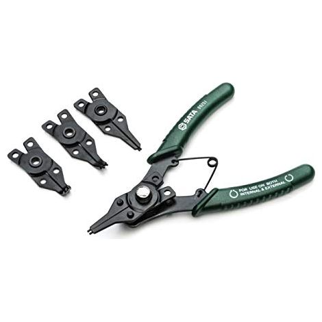 SATA ST09251SJ - Set di 5 pinze combinate ad anello con 4 ganasce intercambiabili, colore: Verde (1/4)