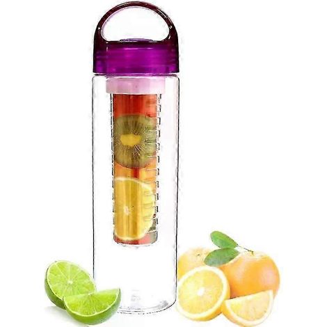 Tragbare Wasserflasche mit Fruchtinfuser, ideal für Sport, Detox, Gesundheit, Wandern, auslaufsicher, geeignet für Büro oder Familienausflüge. C5 (1/5)