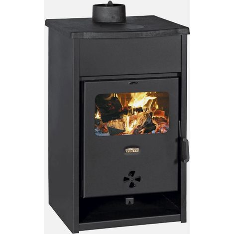 Stufa a legna Prity KCP D da 9,3 kW con piano in ghisa (1/5)