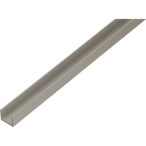 ALBERTS U-Profil für Spanplatten 16/19 mm, Alu silber elox., LxBxS 1000 x 19 x 15 x 1,5 mm (1/3)