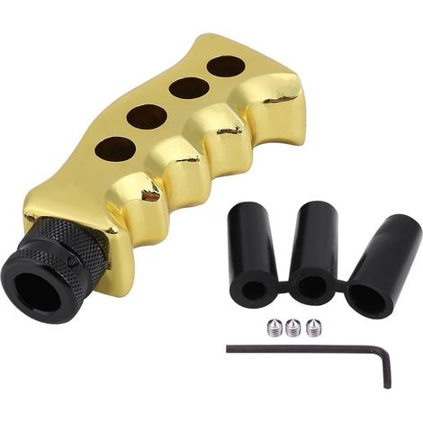 Pommeau de levier de vitesse universel pour voiture, compatible avec les diamètres 8 mm, 10 mm et 12 mm (doré). (1/5)
