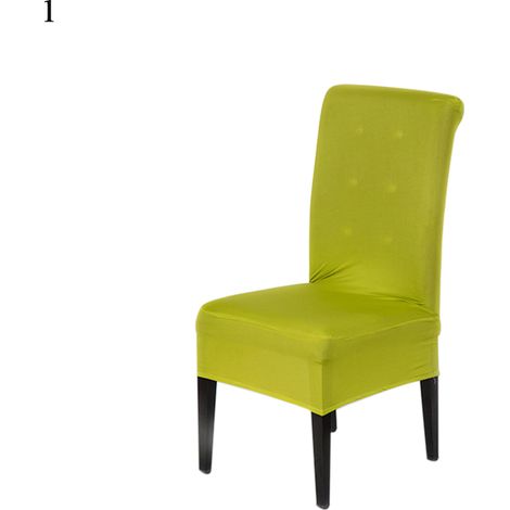 Housses de chaises universelles, amovibles et lavables, en tissu élastique, disponibles en 21 couleurs, pour la décoration de la maison, de la salle à manger, de l'hôtel, des mariages, des banquets et (1/5)