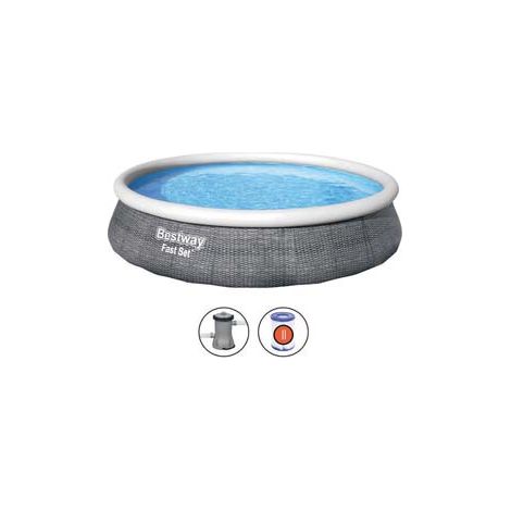 PISCINA FAST SET AUTOPORTANTE TONDA CM.396X84H.  kg.17,3  lt.7.340filtro cartuccia (art.57376)    BESTWAY
