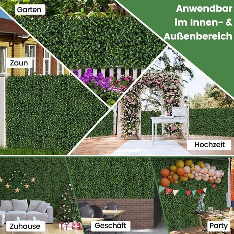 12 stuck kunstliche hecke pflanzenwand 505 x 505 cm simulierter rasen kunstpflanze grun
