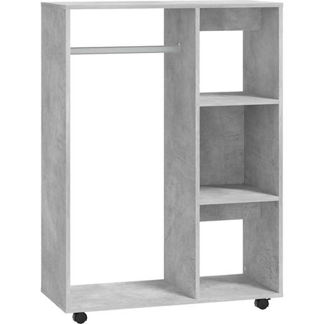 Garde-robe,Armoire Gris béton 80x40x110 cm Bois d’ingénierie CFW53893 (1/5)
