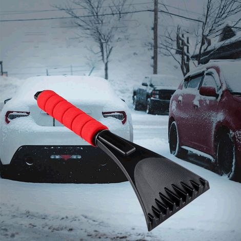 Grattoir à glace et neige pour voiture en ABS avec trou de fixation, raclette pare-brise portable, kit de déneigement auto, outil de nettoyage de vitres (1/5)