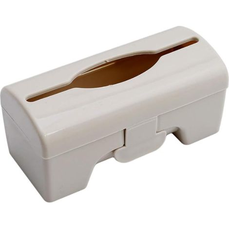 1 boîte de rangement murale en plastique coloré pour sacs poubelle (gris-blanc) pour cuisine, salle de bain ou salon