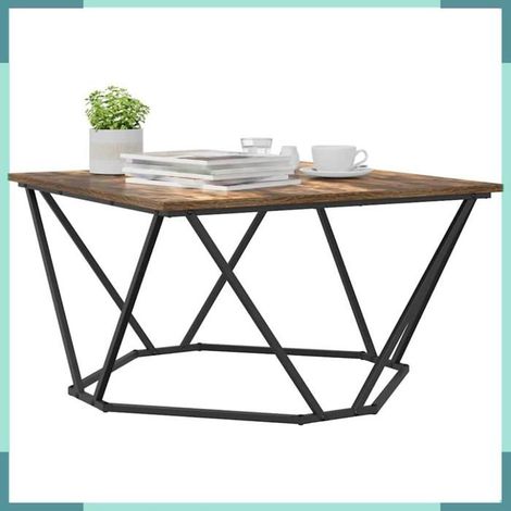 Table basse - 868275 - Chêne fumé - Carré 80 x 80 cm - Hauteur 45 cm (1/5)