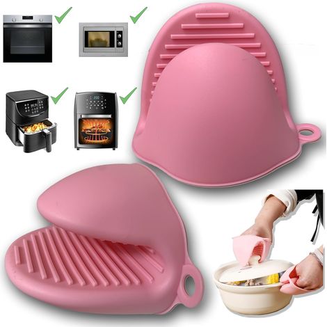 Air Fryer 2-Pack Silicone Oven Gloves for Airfryer and Microwave, Prevents Burns During Cooking and Grilling