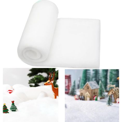 Neve finta, neve artificiale decorativa 240X80cm, soffice e bianca come la neve artificiale, adatta per decorazioni natalizie, decorazioni per l'albero di Natale (1/5)