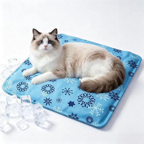 Gel-Filled Cooling Mats for Cats Dogs Pets 17''x17'', Water-Proof Surface, Summer Dog Cool Mat, Cooling Cat Bed, Cool Mat, Ice Mat, Seat Cushion for S (1/4)