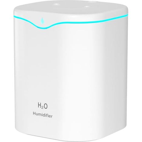 Humidificador de doble niebla de 2 litros - Luz LED ambiental - Portátil y silencioso para cualquier interior (1/5)
