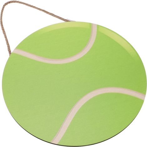 Décoration murale ronde en bois de 30 cm, motif boule, à suspendre, pour la maison, la salle de sport ou le bureau JM00877 (1/5)
