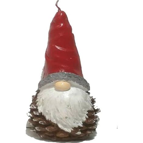 Candela rossa da centrotavola regali di natale addobbi per casa decorazioni 19cm (1/5)