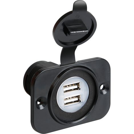 Ext-8, doppia presa Usb, montaggio ad incasso, 12/24V (1/3)