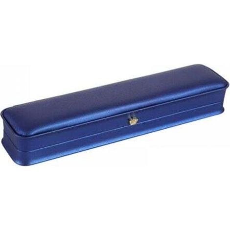 [JAMAIS UTILISÉ] Boîte de rangement de bijoux en cuir, boîte-cadeau rectangulaire d'affichage de bracelet de collier, bleu royal (1/3)