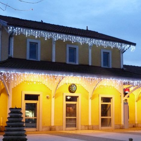 Guirlande Pro Stalactite 50m 1800 Led Blanc Froid Et Flashs (1/5)
