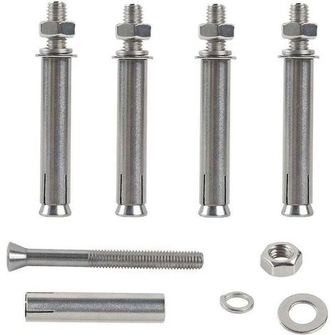 -M8x80mm Boulons à Expansion Hex Vis D'expansion Acier Inoxydable 304 Cheville Beton Lourd Devoir Ancrages de Fixation pour la Construction Murale 6pcs