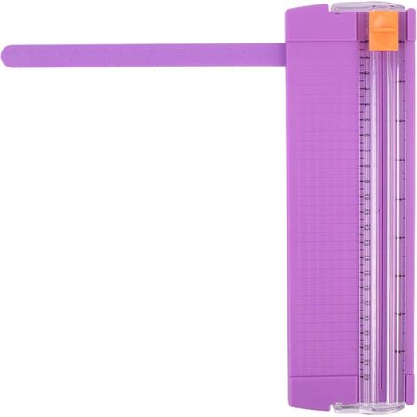 Taglierina per carta, taglierina portatile per carta, taglierina per carta a ghigliottina con lama sostituibile, taglierina per carta viola per scrapbooking, tagliando coupon, foto, etichette (1/4)